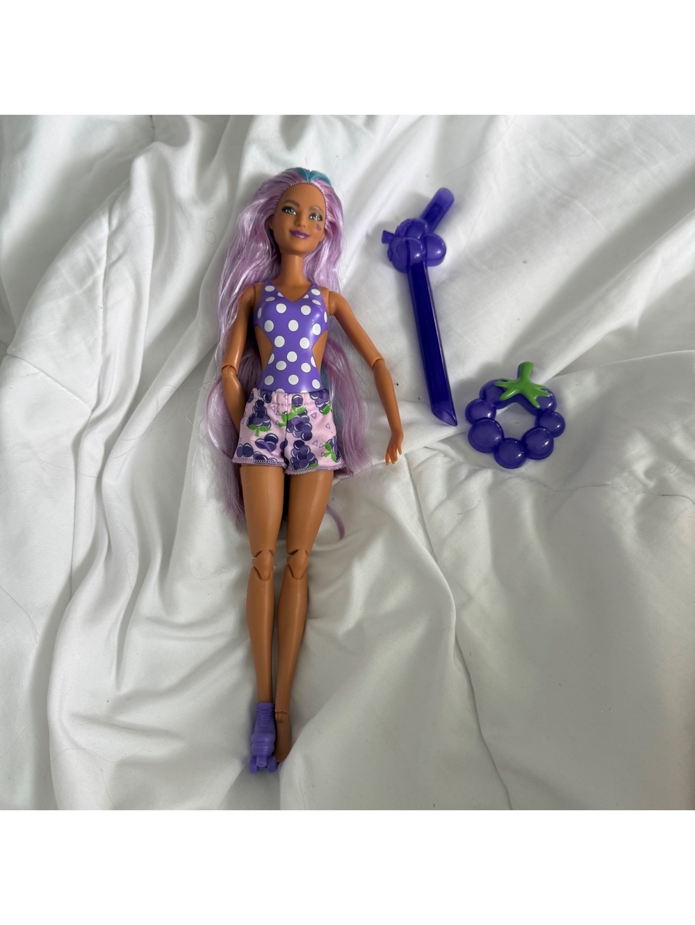 2023 Barbie Pop Reveal Fruit Series Doll Grape Fizz